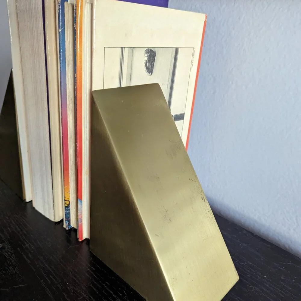 Restoration Hardware RH Teen Brass Geometric Bookends